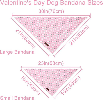 Spring Dog Bandana, UP URARA PUP Strawberry Triangle Bid Scarf - Image 2