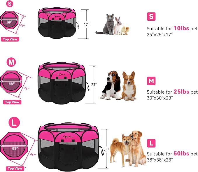 Dog Playpen, Puppy Pet Playpens Indoor - Image 7