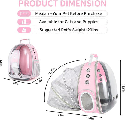 Cat Backpack Carrier, Back Expandable Pet Backpack - Image 2