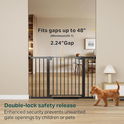 Cumbor 29.7-48" Baby Gate for Stairs, Mom's Choice Awards Winner-Dog Gate for - Image 2