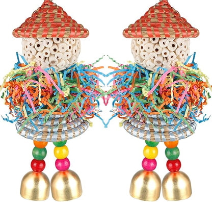BBjinronjy 2PCS Bird Toys Parrot Foraging Shredder Hanging Toys Sola Balls by BBjinronjy