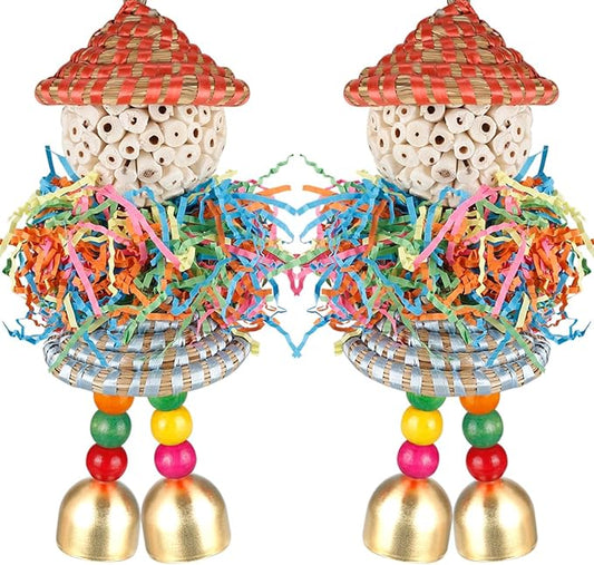 BBjinronjy 2PCS Bird Toys Parrot Foraging Shredder Hanging Toys Sola Balls by BBjinronjy