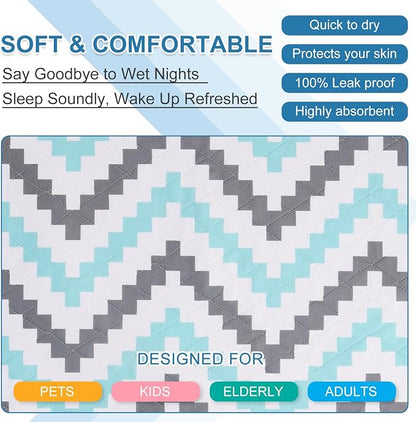 OUTCREATOR® Washable Bed Pads 34" x 56", Incontinence Mattress Protector - Image 5