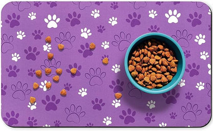 Dog Food Mat, Absorbent Water Bowl Mats Cat Pet Feeding Placemats 16 * 24 inch by Zoeeya