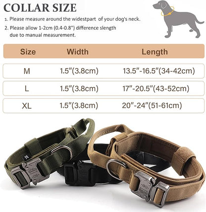 Tactical Dog Collar, Adjustable Military Training Nylon Dog Collar - Image 5