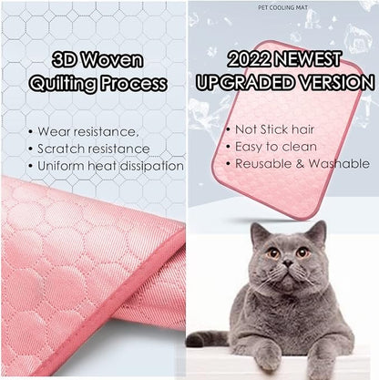 SOMOYA Dog Self Cooling Mat, Pet Washable Cooling Pad Blanket, Ice Silk Sleep - Image 4