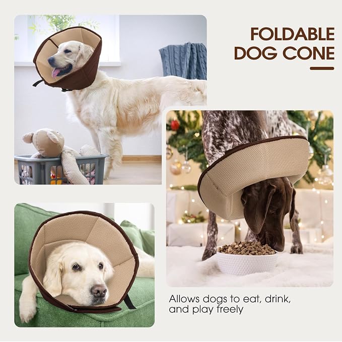 Dog Cone for Large Dogs After Surgery, Adjustable Soft Recovery Cone Collar for - Image 6