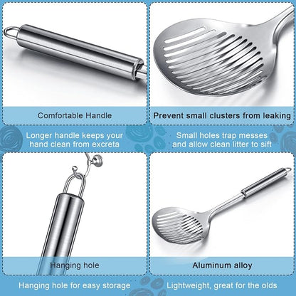 Meanplan 2 Pcs Cat Metal Litter Scoop Litter Scoop, Cat Accessories Scooper - Image 4