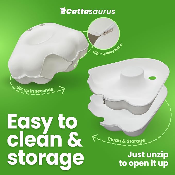Cattasaurus Unique Gothic Peeka-Boo Cat Cave Duo Jumbo Set, Extra Spacious - Image 7