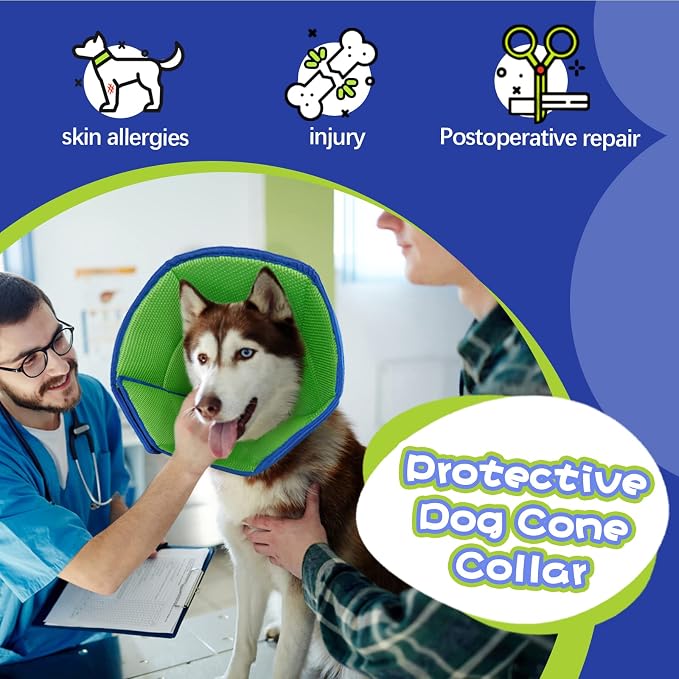 Dog Cone Collar Soft Cone for Medium Dogs After Surgery Adjustable Elizabethan - Image 6