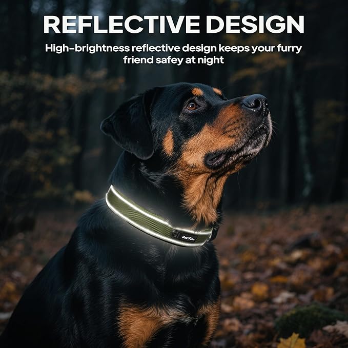 PetiFine Dog Collar for Large Dogs, Neoprene Padded and Adjustable, Reflective - Image 5