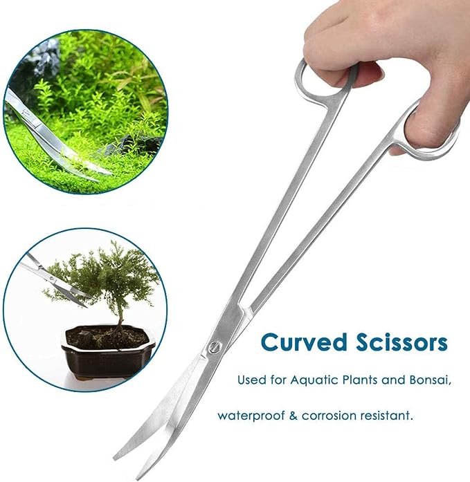 7 in 1 Aquarium Aquascaping Tools Kits, Stainless Steel Aquarium Plant Tools - Image 4