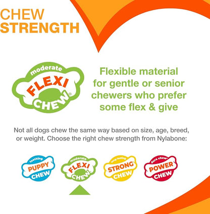 Nylabone Moderate Chew Flexi Chew Bone Peanut Butter & Bacon XX-Small/Tiny - Image 2