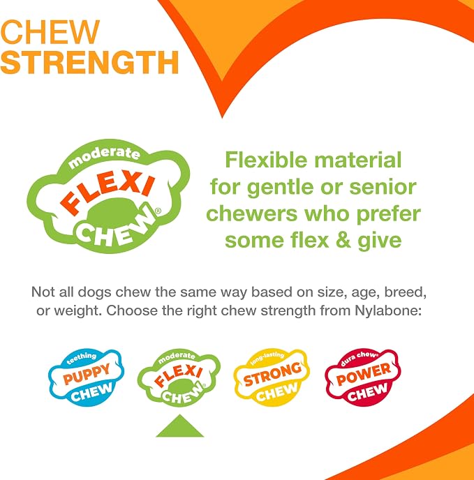 Nylabone Original Bone Flexi Chew Toy - Image 6