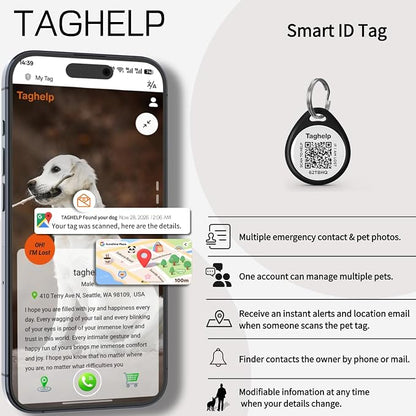 QR Code Dog ID Tag for Collar, Smart Pet ID - Image 9