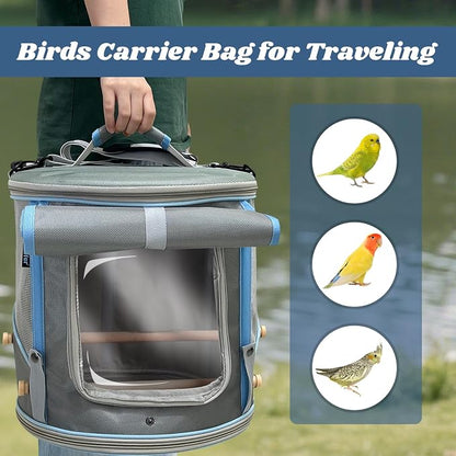 Bird Travel Carrier Cage for Small to Medium Size, Portable Parrot Parakeet - Image 6