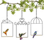 3PK Metal Frame Hummingbird Swings and Perches by XYADX