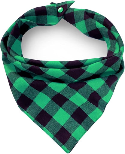 Christmas Plaid Dog Bandana by ZIRVYIR