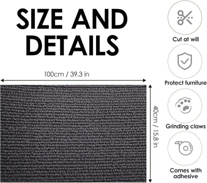ASENKU Cat Scratch Furniture Protector, Trimmable Self-Adhesive Couch Protector - Image 2