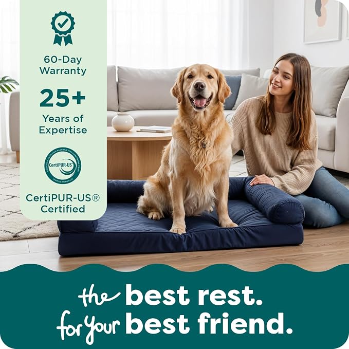 Furhaven Orthopedic Dog Bed for Large/Medium Dogs w/ Removable Bolsters & - Image 9