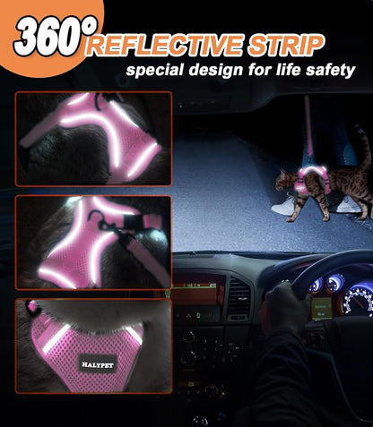 Halypet Cat Harness and Leash Set Escape Proof Soft Adjustable Cat Leash - Image 5