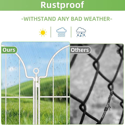 30 Pack White Decorative Garden Fence, 17in x33ft Garden Fencing Animal Barrier - Image 8