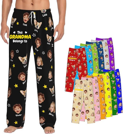 Custom Pajamas Pants Plaid Personalized Funny PJ Pant Design by YourCustomGiftsChoice