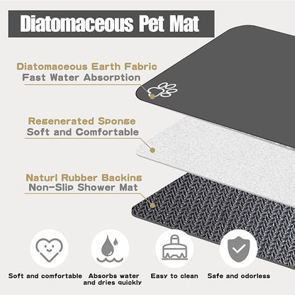 Large Pet Feeding Mat, 39.3"x15.7" Absorbent Quick Dry Dog Mat - Image 7