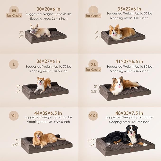 EHEYCIGA Large Dog Bed Memory Foam - Image 2