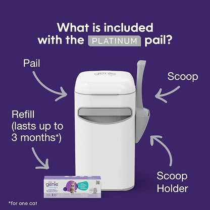 Litter Genie Platinum Pail Made of Durable Stainless Steel Includes 1 Easy Roll - Image 4