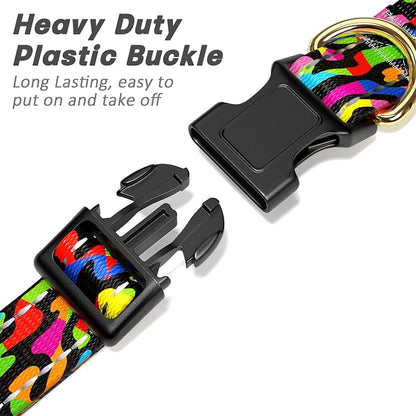 Reflective Dog Collar for Large Dogs, Cute Boho Adjustable Heavy-Duty Nylon - Image 4