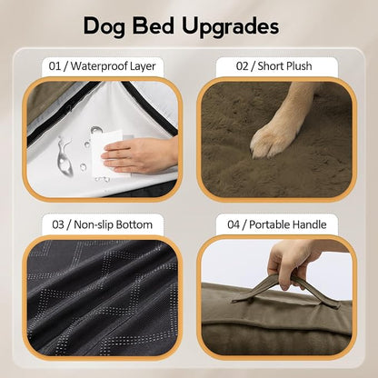Large Orthopedic Dog Bed with Sides Big Dog Beds with Removable Washable Cover - Image 5