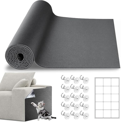 Cat Scratch Furniture Protector, 78.7"x15.8" Cat Scratching Mat, Trimmable by Vefhby