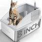 Stainless Steel Litter Box | XXL Deepened 8" Design Enclosed Box by AIPERRO