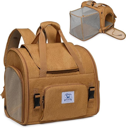 Pet Backpack Carrier for Small Dogs Medium, Large Cats, Breathable and by ioviewforpet