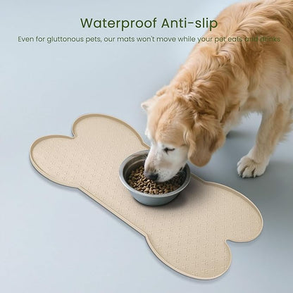 Dog Food Mat Anti-Slip Silicone Dog Bowl Mat Thicker Pet Placemat Waterproof - Image 4