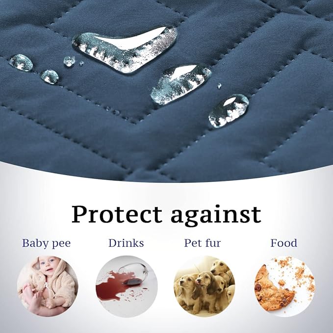 H.VERSAILTEX Reversible Loveseat Cover Furniture Protector Anti-Slip Water - Image 3