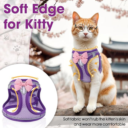 Cat Vest Harness and Leash Set for Walking Escape Proof, Adjustable Kitten - Image 6