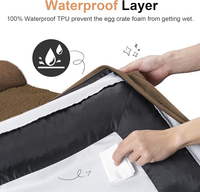 Large Dog Bed Orthopedic Washable: Jumbo Dog Bed Bolster Extra Large Dogs Egg - Image 4