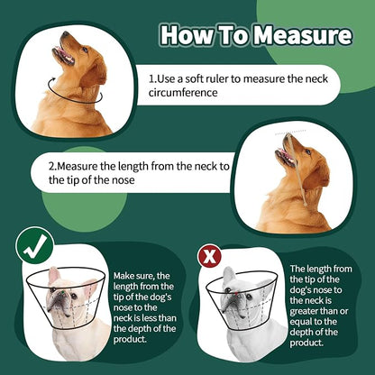 Dog Cone Collar After Surgery, Adjustable Soft Recovery Cone - Image 3