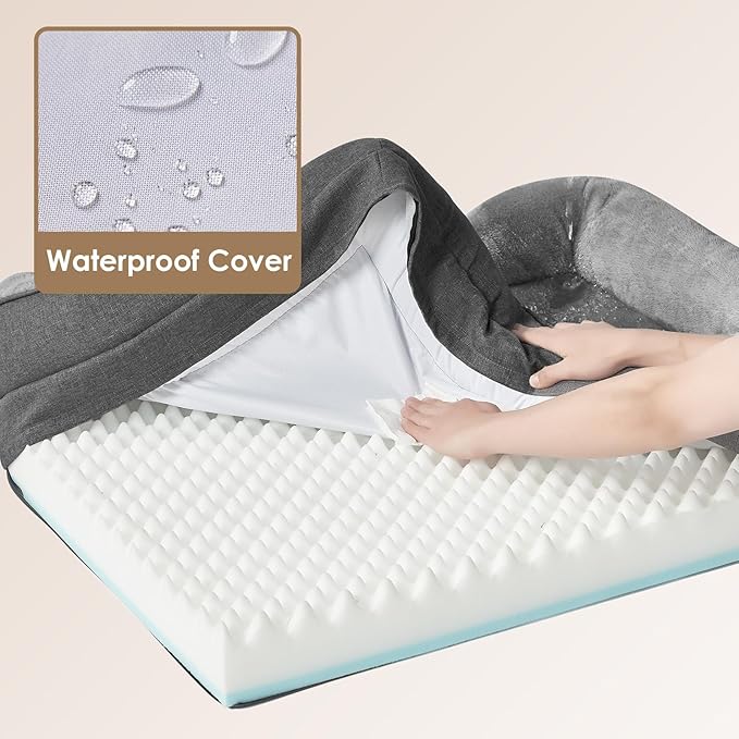 EHEYCIGA Orthopedic Dog Bed for Large Sized Dog, Waterproof Liner & Washable - Image 4