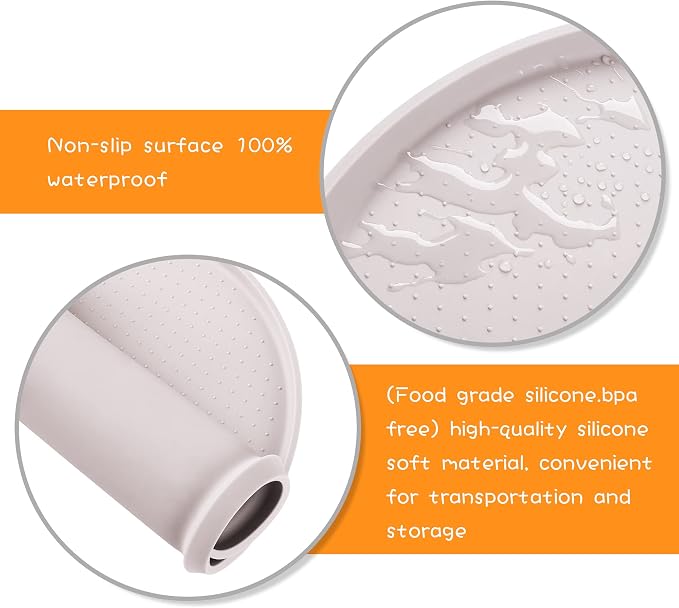 100% Waterproof 1.0" Raised Edge BPA Free Silicone Dog Food Mat, Pet Cat - Image 3