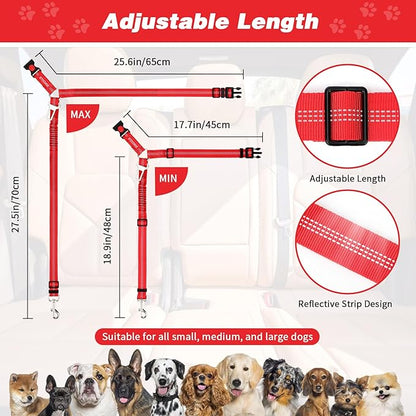 BWOGUE Pet Dog Cat Seat Belt Reflective Car Dog Headrest Restraint Leash - Image 2