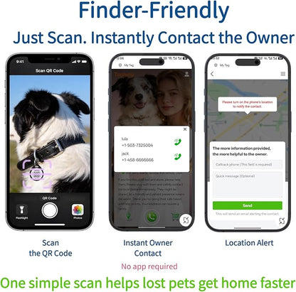 Smart QR Code Pet ID Tag for Dogs & Cats – Anti-Lost Collar Tag - Image 4