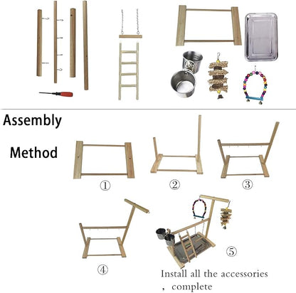 Hamiledyi Parrot Playground Bird Play Stand Play Gym - Image 5