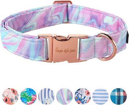 Unique style paws Dog Collar Metal Buckle Purple Blending Collar Gift Durable by Uniquestylepaws