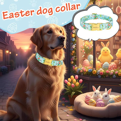 Easter Dog Collar for Medium Dogs, Easter & Spring Theme Medium Dog Collar - Image 3