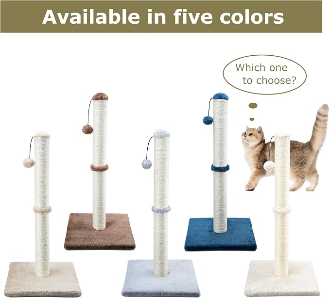 Dimaka 34" Height Tall Cat Scratching Post, Claw Scratcher - Image 8