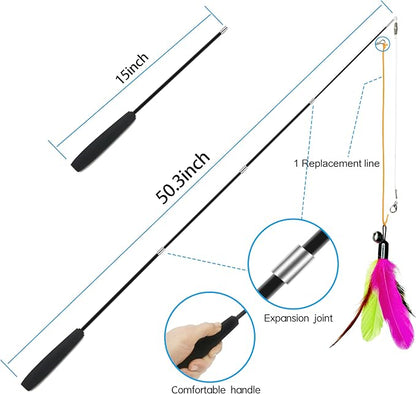 ZPH Cat Toys Interactive for Indoor Cats, Interactive Feather Toy for Teaser - Image 3
