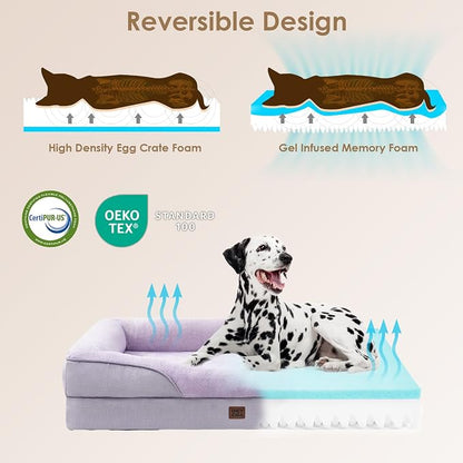 EHEYCIGA Orthopedic Dog Bed for Medium Dog, Waterproof Liner & Washable - Image 2